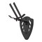 Allen Co EZ Mount Skull Hanger, Fixed, Black 7227 - alternate 7